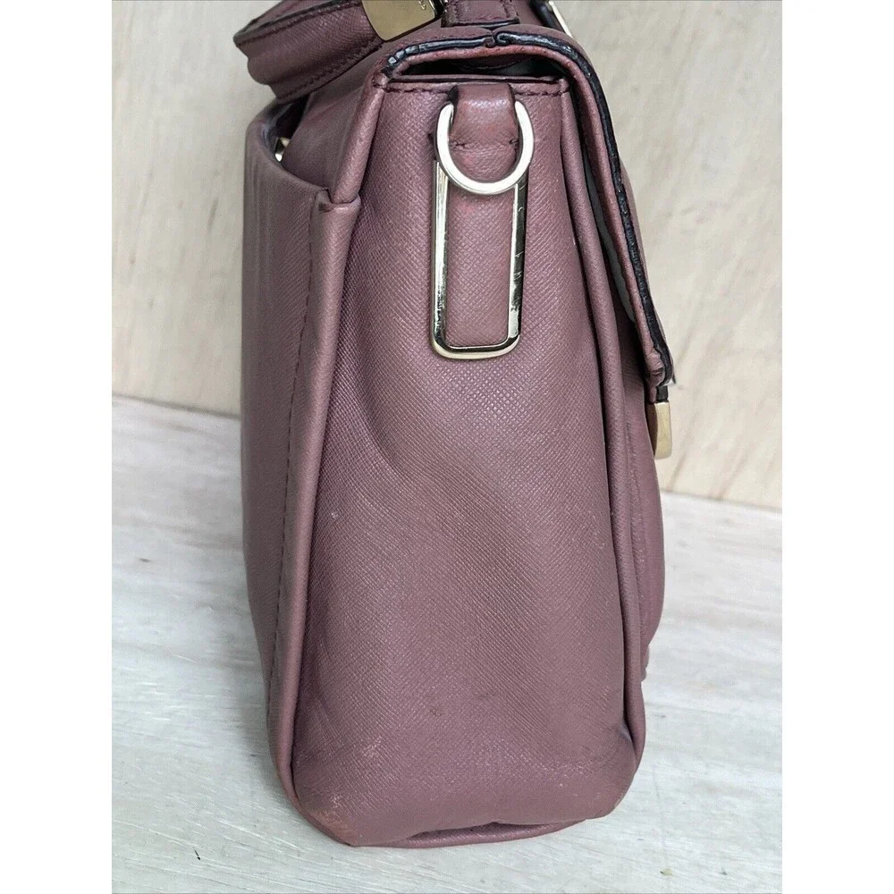Vintage COACH MADISON LEATHER SATCHEL BAG PURSE PINK MAUVE 27350